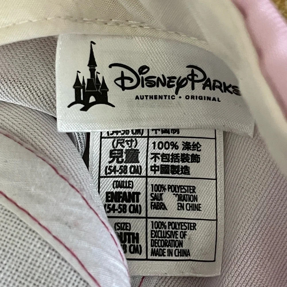 Disney Parks Minnie Mouse Floral Pink Baseball Hat Adjustable Girls Coquette
